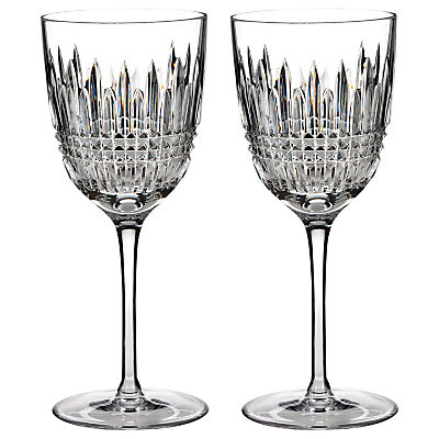 Waterford Lismore Diamond Cut Lead Crystal Goblet, Set of 2